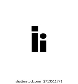 II Negative Space Monogram Logo – Modern Minimal Lettermark Design