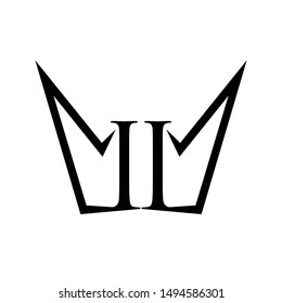II Number Crown Shape Form Symbol Design
