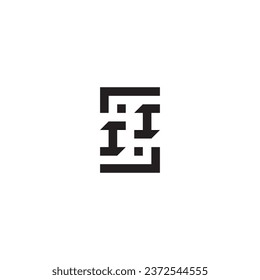 II square concept retro logo in high quality professional design that will print well across any print media