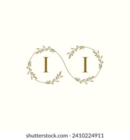 II wedding infinity in elegant monogram with high quality professional design that will print well