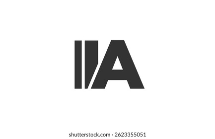 IIA logo design template with strong and modern bold text. Initial based vector logotype featuring simple and minimal typography. Trendy company identity ideal for businesses brand presence.