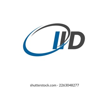Letra IID diseño creativo elegante del logo de swoosh