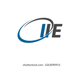Letra IIE diseño creativo elegante del logo de swoosh