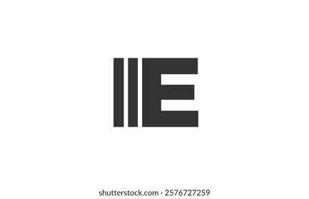 IIE logo design template with strong and modern bold text. Initial based vector logotype featuring simple and minimal typography. Trendy company identity ideal for businesses brand presence.