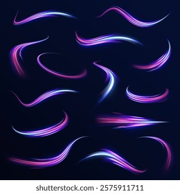 Iight background, speed, wavy, swirl,curve,speedy,vector. Abstract background rotational border lines. Neon stripes in the form of drill, turns and swirl.