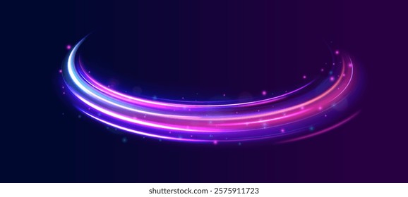 Iight background, speed, wavy, swirl,curve,speedy,vector. Abstract background rotational border lines. Neon stripes in the form of drill, turns and swirl.