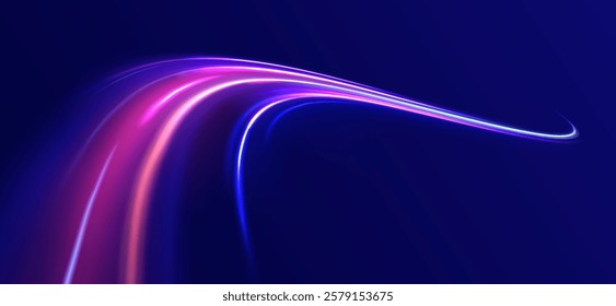 Iight background, speed, wavy, swirl,curve,speedy,vector. Abstract background rotational border lines. Neon stripes in the form of drill, turns and swirl.