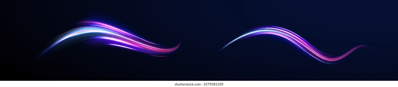 Iight background, speed, wavy, swirl,curve,speedy,vector. Abstract background rotational border lines. Neon stripes in the form of drill, turns and swirl.