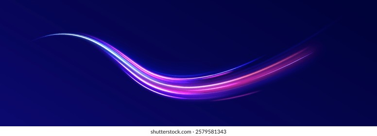 Iight background, speed, wavy, swirl,curve,speedy,vector. Abstract background rotational border lines. Neon stripes in the form of drill, turns and swirl.