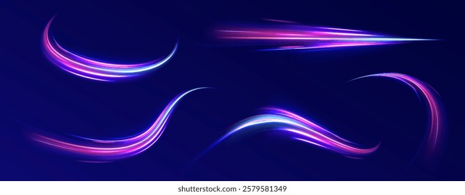 Iight background, speed, wavy, swirl,curve,speedy,vector. Abstract background rotational border lines. Neon stripes in the form of drill, turns and swirl.