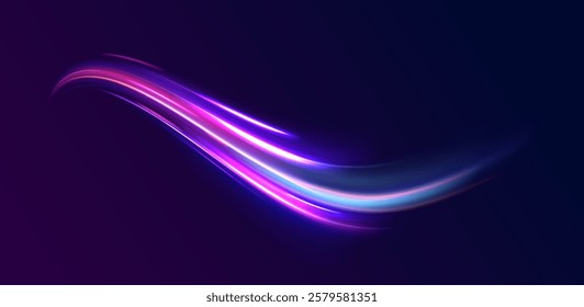 Iight background, speed, wavy, swirl,curve,speedy,vector. Abstract background rotational border lines. Neon stripes in the form of drill, turns and swirl.