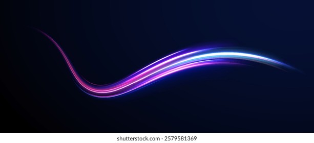 Iight background, speed, wavy, swirl,curve,speedy,vector. Abstract background rotational border lines. Neon stripes in the form of drill, turns and swirl.