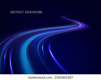Iight background, speed, wavy, swirl,curve,speedy,vector. Abstract background rotational border lines. Neon stripes in the form of drill, turns and swirl.