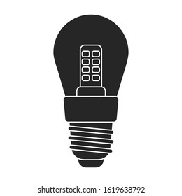 Iight bulb vector icon.Black vector icon isolated on white background light bulb.