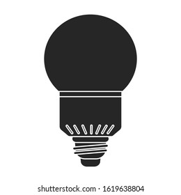 Iight bulb vector icon.Black vector icon isolated on white background light bulb.