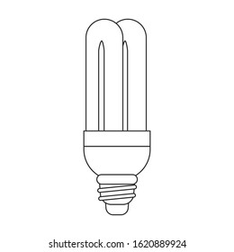 Iight bulb vector icon.Line vector icon isolated on white background light bulb.