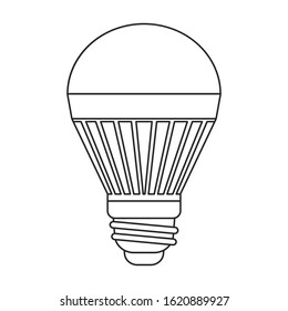Iight bulb vector icon.Line vector icon isolated on white background light bulb.