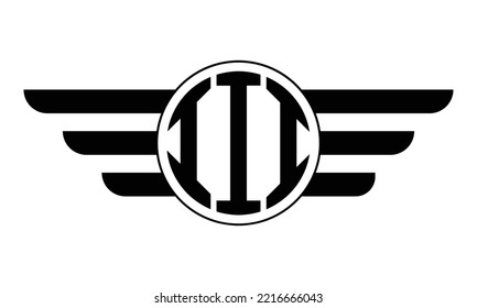 III diseño inicial de tres letras de diseño vectorial plantilla, monograma, abstracto, marca de texto, marca de letra, negocios, tipografía, plano, minimalista, marca, logotipo de letra inicial, símbolo, geométrico, aislado,