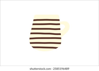 IIllustration of a coffee cup with a border pattern