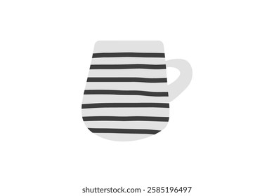 IIllustration of a coffee cup with a border pattern
