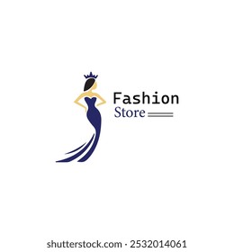 IIlustration fashion store logo design