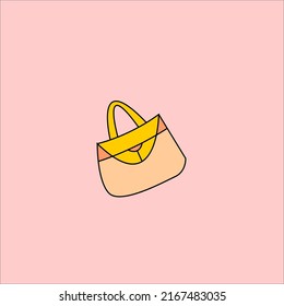 ilustración vector gráfico simple diseño de bolsos para mujeres