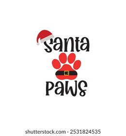 IIlustration  santa paws logo tamplate