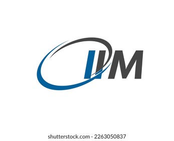 IIM letter creative modern elegant swoosh logo design