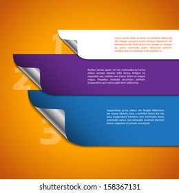 Iinfographic design with options and scribbled numbers