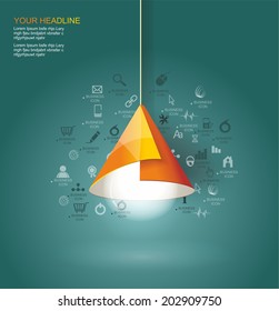 Iinfographic Template with Light bulb