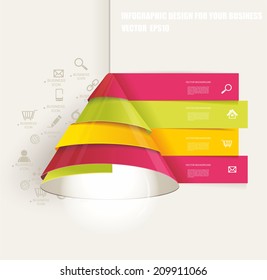 Iinfographic Template with Light bulb 