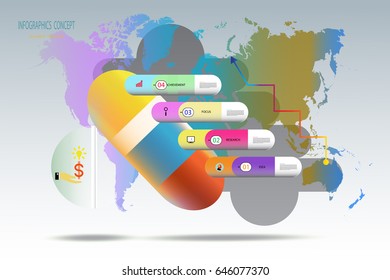 Iinfographic timline template 3D with icon for marketing,Can be for content, diagram, flowchart, steps,chart, parts, timeline, template, workflow layout,Business concept options,Vector illustration.