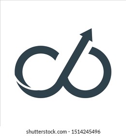 IInitial letter CB overlapping fold logo