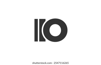 IIO logo design template with strong and modern bold text. Initial based vector logotype featuring simple and minimal typography. Trendy company identity ideal for businesses brand presence.