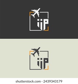 iip initial monogram logo with square style design.