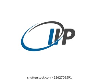 Letra IIP creativo diseño elegante del logo de swoosh