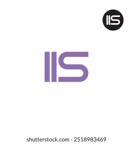 Design de Monograma de Letra de Logotipo do IIS