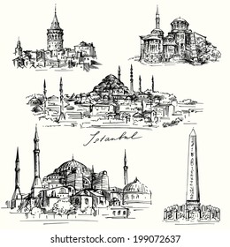 Iistanbul - Hagia Sofia - hand drawn collection