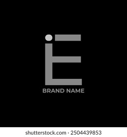 iE iitial letter logo design