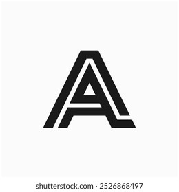 Logotipo inicial de Un simple fuerte memorable