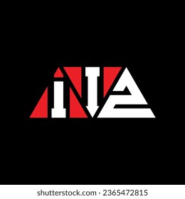 Diseño del logotipo de la letra triangular IIZ con forma triangular. Monograma de diseño del logotipo del triángulo IIZ. Plantilla de logotipo vectorial de triángulo IIZ con color rojo. Logo triangular IIZ Diseño sencillo, elegante y lujoso.