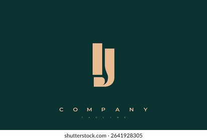 IJ Abstract Geometric Logo Design. Modern and elegant logo design with simplistic typography elements, showcasing branding excellence.