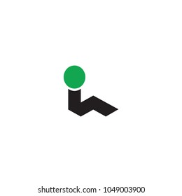 ij alphabeth letter vector logo