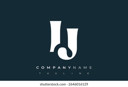 IJ Creative Abstract Typography Logo Design. Elegant logo combining bold typography and creative shapes, ideal for branding and identity solutions.