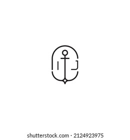 IJ Creative Letter Logo Design mit Ankerkonzept mit hochwertigem professionellen Design, das gut in allen Printmedien drucken kann