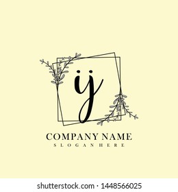 IJ Initial beauty floral logo template IJ Initial beauty floral logo template