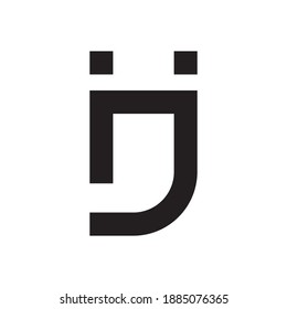 ij initial letter vector logo