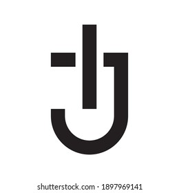 Ij Initial Letter Vector Logo