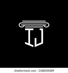 IJ letter logo creative design with vector graphic