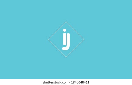 IJ Letter Logo Design With Simple style